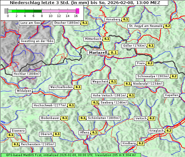 Niederschlag, 8. 2. 2026