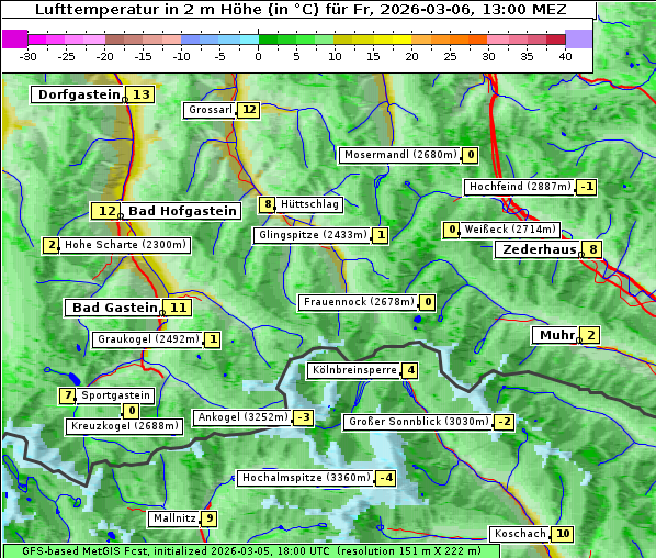 Temperatur, 6. 3. 2026