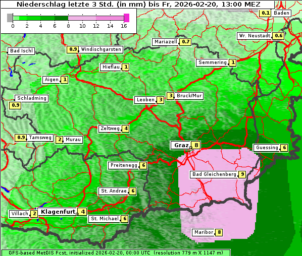 Niederschlag, 20. 2. 2026