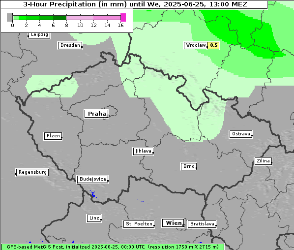 Niederschlag, 25. 6. 2025