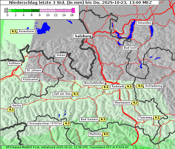 Niederschlag, 23. 10. 2025