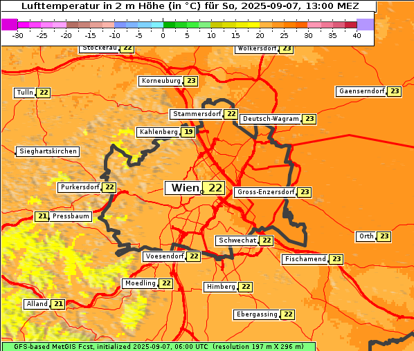 Temperatur, 7. 9. 2025