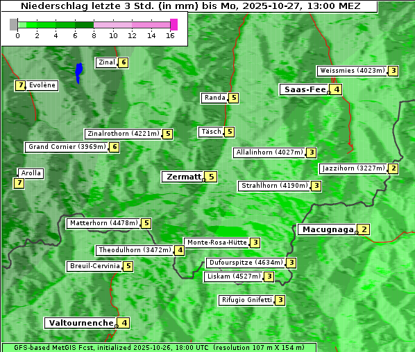 Niederschlag, 27. 10. 2025