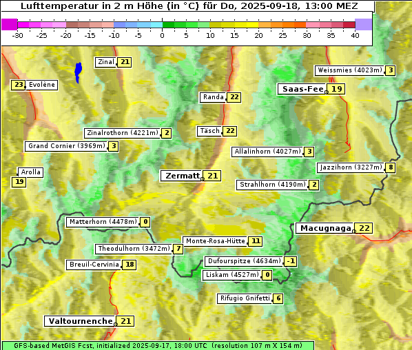 Temperatur, 18. 9. 2025
