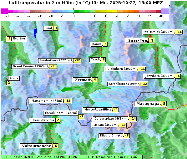 Temperatur, 27. 10. 2025