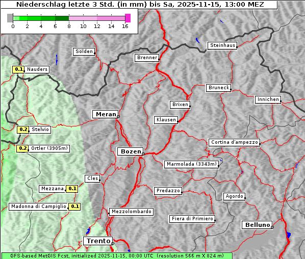 Niederschlag, 15. 11. 2025