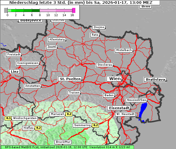 Niederschlag, 17. 1. 2026