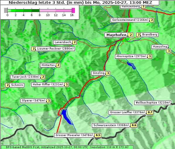 Niederschlag, 27. 10. 2025