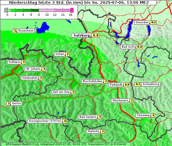 Niederschlag, 6. 7. 2025