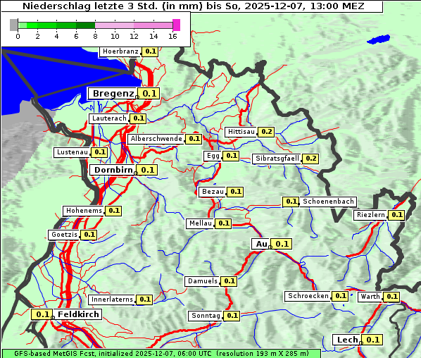 Niederschlag, 7. 12. 2025