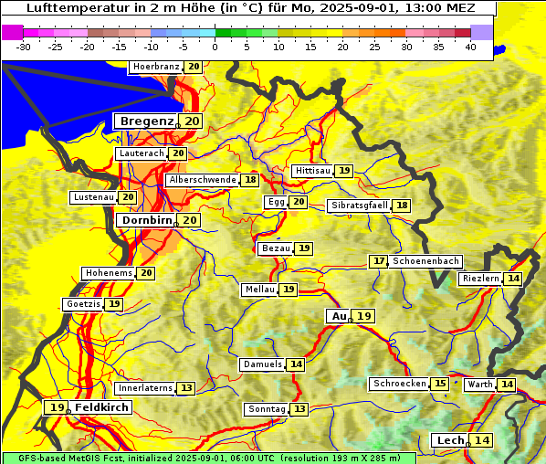 Temperatur, 1. 9. 2025