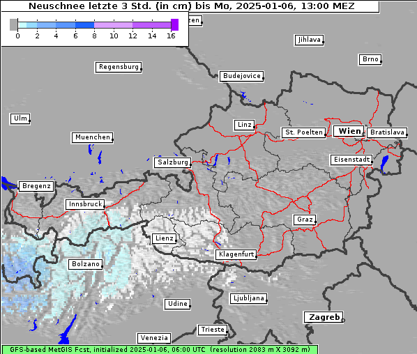 Neuschnee, 6. 1. 2025