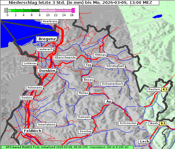 Niederschlag, 9. 3. 2026