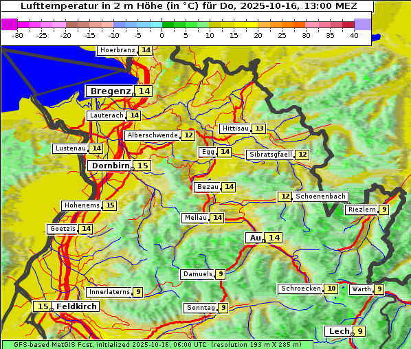 Temperatur, 16. 10. 2025