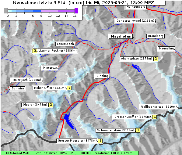 Neuschnee, 21. 5. 2025