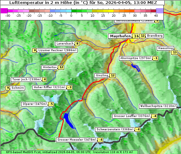 Temperatur, 5. 4. 2026