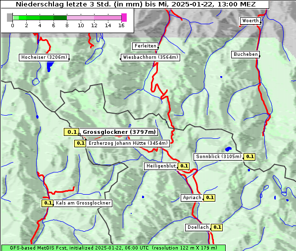 Niederschlag, 22. 1. 2025