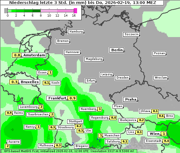 Niederschlag, 19. 2. 2026