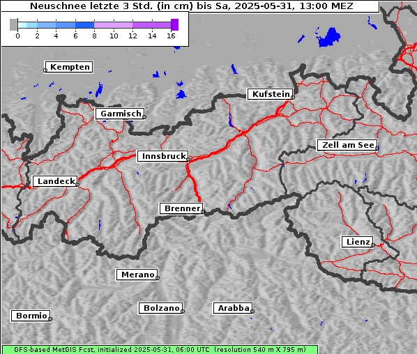 Neuschnee, 31. 5. 2025