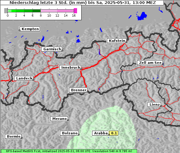 Niederschlag, 31. 5. 2025