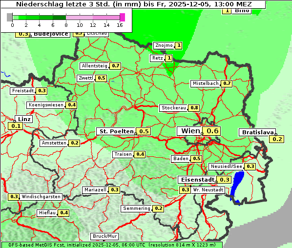 Niederschlag, 5. 12. 2025