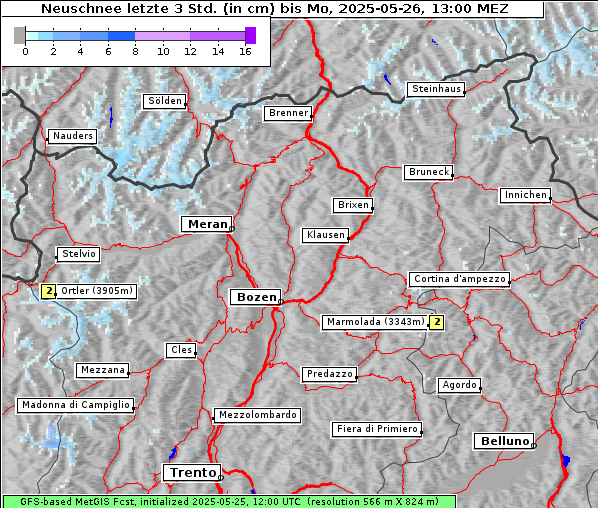 Neuschnee, 26. 5. 2025