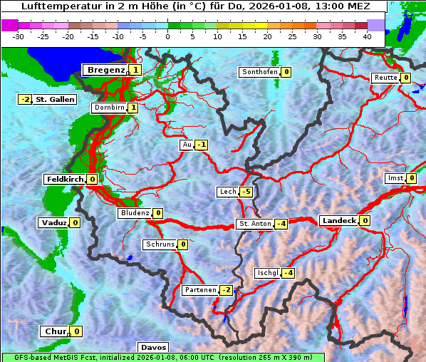 Temperatur, 8. 1. 2026
