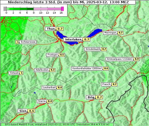 Niederschlag, 12. 3. 2025