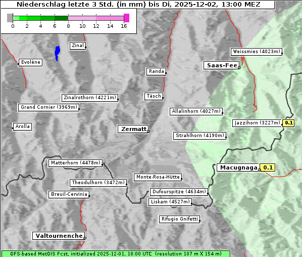 Niederschlag, 2. 12. 2025