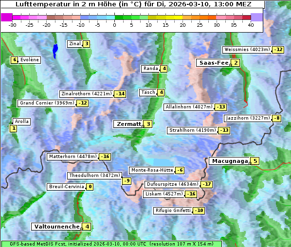 Temperatur, 10. 3. 2026