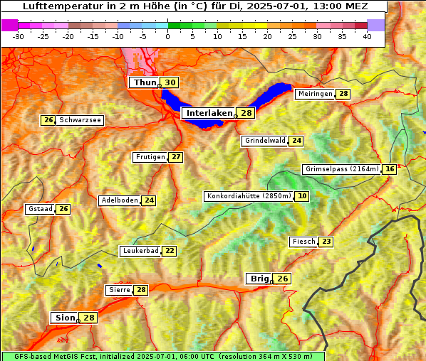Temperatur, 1. 7. 2025