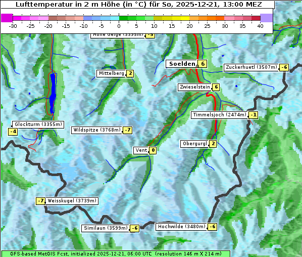 Temperatur, 21. 12. 2025