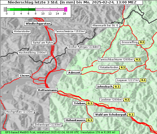 Niederschlag, 24. 2. 2025