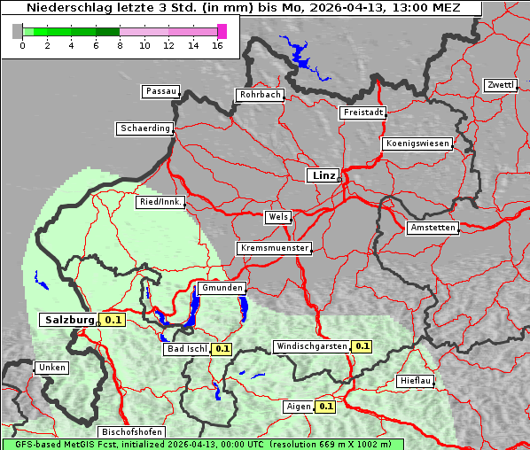 Niederschlag, 13. 4. 2026