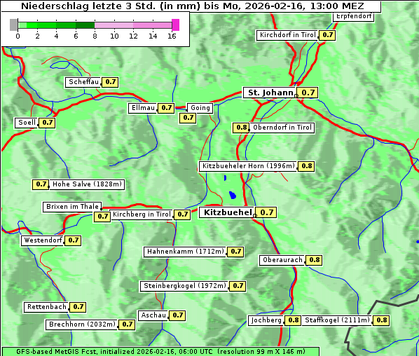 Niederschlag, 16. 2. 2026