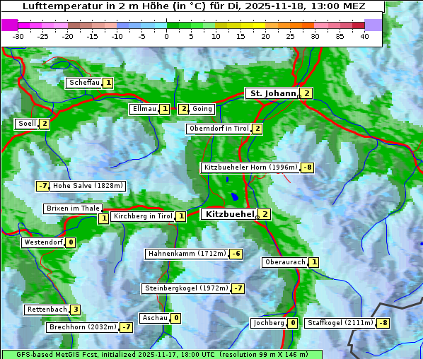 Temperatur, 18. 11. 2025
