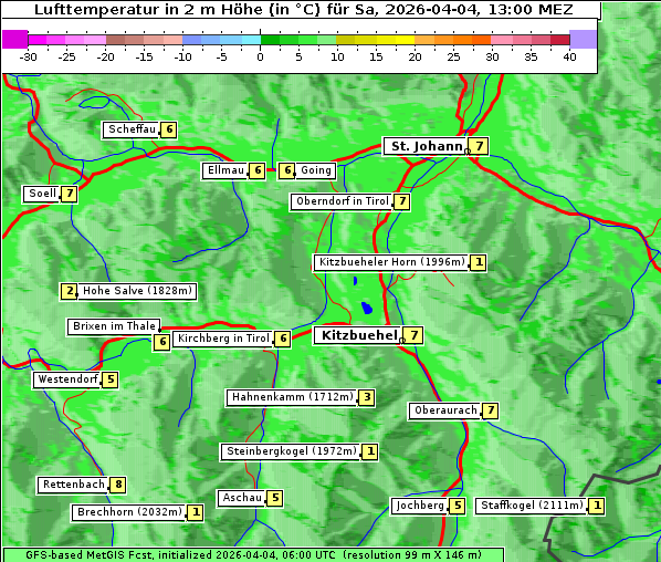 Temperatur, 4. 4. 2026