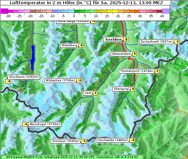 Temperatur, 13. 12. 2025
