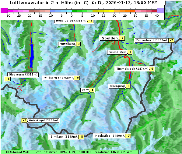 Temperatur, 13. 1. 2026