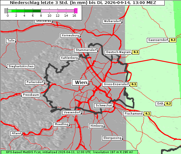 Niederschlag, 14. 4. 2026
