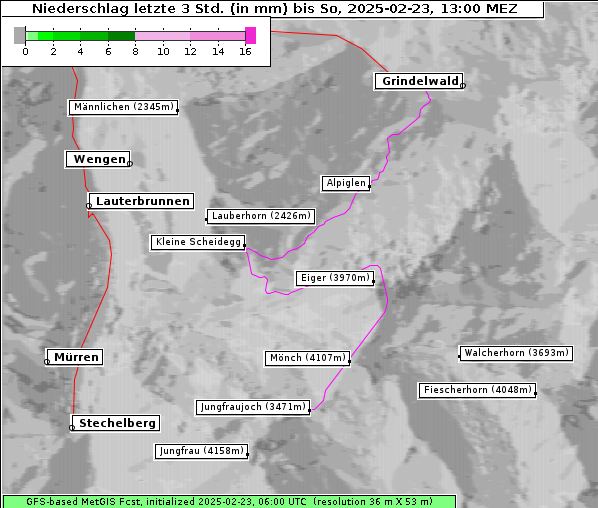 Niederschlag, 23. 2. 2025