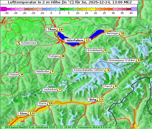 Temperatur, 14. 12. 2025