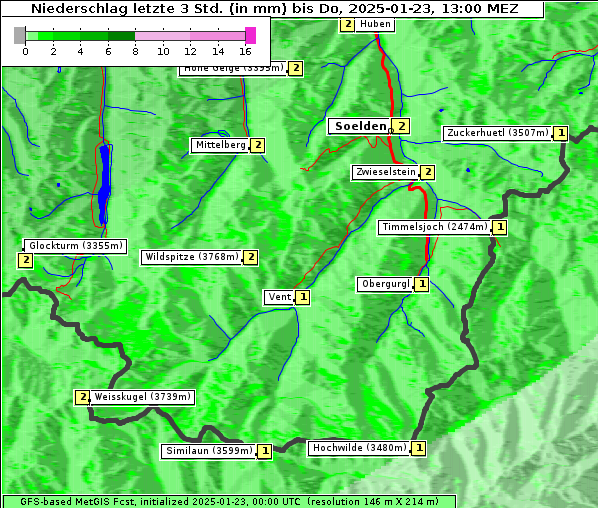 Niederschlag, 23. 1. 2025