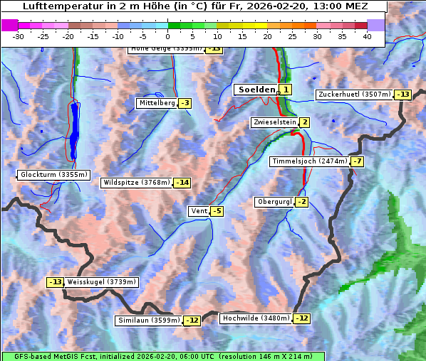 Temperatur, 20. 2. 2026