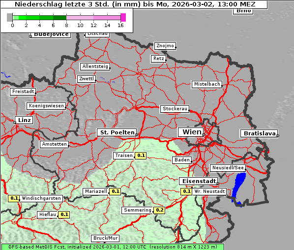 Niederschlag, 2. 3. 2026