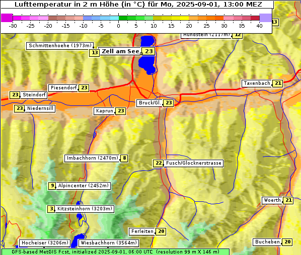 Temperatur, 1. 9. 2025