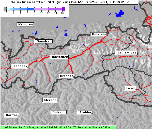 Neuschnee, 3. 11. 2025