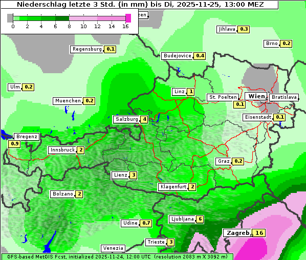 Niederschlag, 25. 11. 2025
