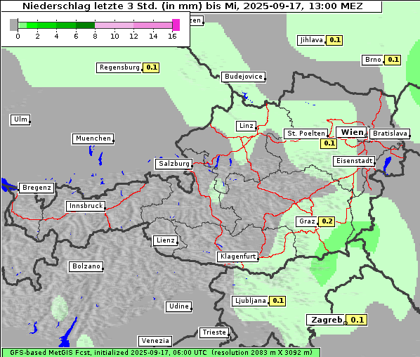 Niederschlag, 17. 9. 2025