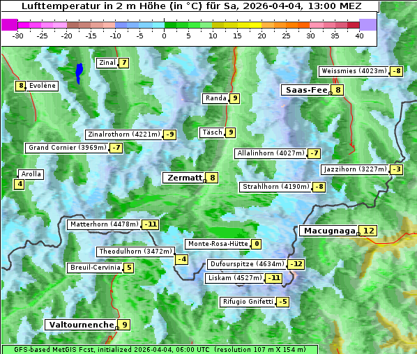 Temperatur, 4. 4. 2026